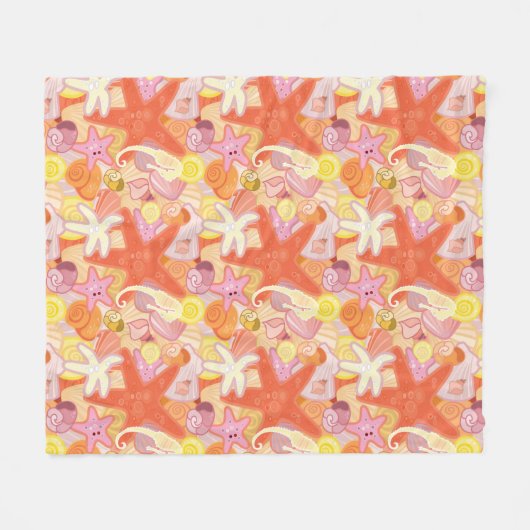 Couverture Polaire Créatures marines de Pastel (Devant (Horizontal))
