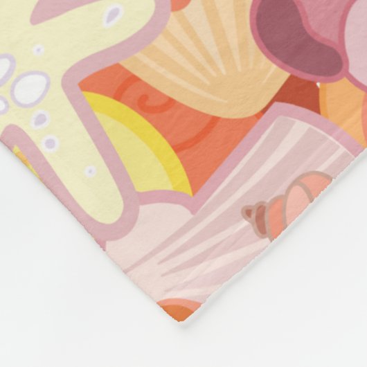 Couverture Polaire Créatures marines de Pastel (Coin)