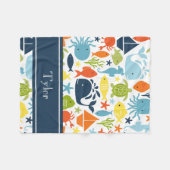 Couverture Polaire Créatures océaniques, Animaux marins, Personnalité (Devant (Horizontal))