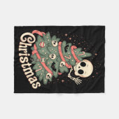 Couverture Polaire Creepy Cute Kawaii Skeleton Christmas Tree Skull B (Devant (Horizontal))
