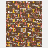 Couverture Polaire créer des couleurs Noms Motif alliage brun (Devant)