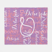 Couverture Polaire Créer Nom Feminine Typographie Lavender (Devant (Horizontal))