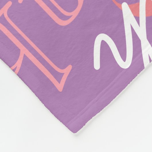 Couverture Polaire Créer Nom Feminine Typographie Lavender (Coin)