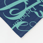 Couverture Polaire Créer son nom typographie bleu (Coin)