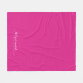Couverture Polaire Créer son propre CERISE PINK Texte personnalisé (Devant (Horizontal))