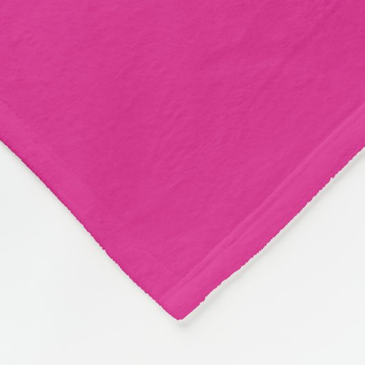 Couverture Polaire Créer son propre CERISE PINK Texte personnalisé (Coin)