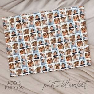 Couverture Polaire Créer un collage de photos personnalisé avec 6 pho