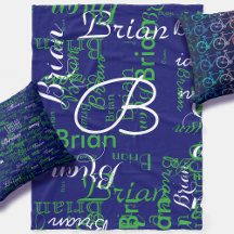 Créer un nom de garçon typographie bleu