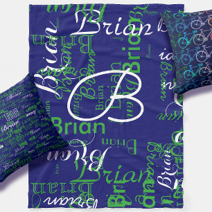 Couverture Polaire Créer un nom de garçon typographie bleu