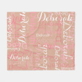 Couverture Polaire Créer un nom féminin Typographie Dusty Rose (Devant (Horizontal))