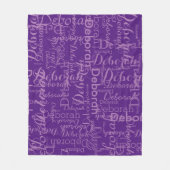 Couverture Polaire Créer un nom Motif de typographie pour elle sur vi (Devant)