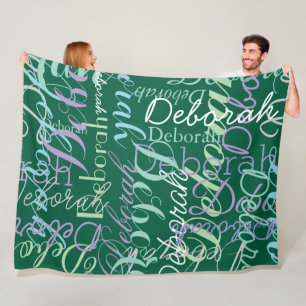 Couverture Polaire Créer une typographie de nom personnalisée vert fo