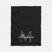 Couverture Polaire Créer Votre Nom Personnalisé Monogramme Calligraph (Devant)