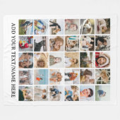 Couverture Polaire Créez votre propre 30 x Collage photo Keepsaké (Devant (Horizontal))