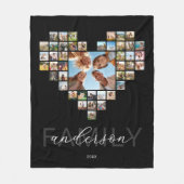 Couverture Polaire Créez votre propre coeur de famille en forme de co (Devant)