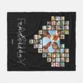 Couverture Polaire Créez votre propre coeur de famille en forme de co (Devant (Horizontal))