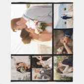 Couverture Polaire Créez votre propre collection photo 6 noir (Devant)