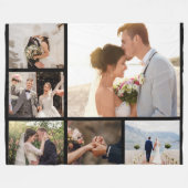 Couverture Polaire Créez votre propre collection photo 6 noir (Devant (Horizontal))