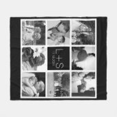 Couverture Polaire Créez votre propre collection photo Mariage Monogr (Devant (Horizontal))