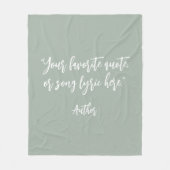 Couverture Polaire Créez votre propre devis de calligraphie (Devant)