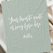 Couverture Polaire Créez votre propre devis de calligraphie