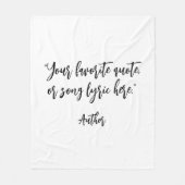 Couverture Polaire Créez votre propre devis de calligraphie (Devant)