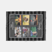 Couverture Polaire Créez votre propre nom de monogramme de collage ph (Devant (Horizontal))