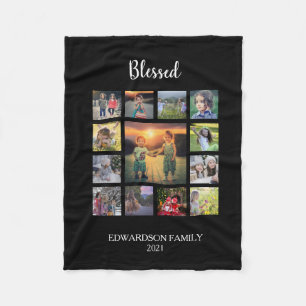 Couverture Polaire Créez votre propre nom de monogramme de collage ph