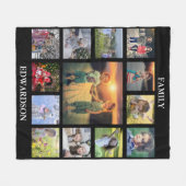 Couverture Polaire Créez votre propre nom de monogramme de collage ph (Devant (Horizontal))