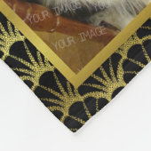 Couverture Polaire Créez votre propre or Deco de noir de nom de (Coin)