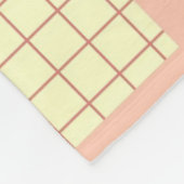 Couverture Polaire Crème Coeur Rose À damiers cadeau Saint Valentin (Coin)