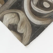 Couverture Polaire Crème courbée gris orné Arabesque (Coin)