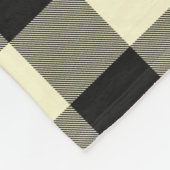 Couverture Polaire Crème de Buffle noir plaid Twill (Coin)