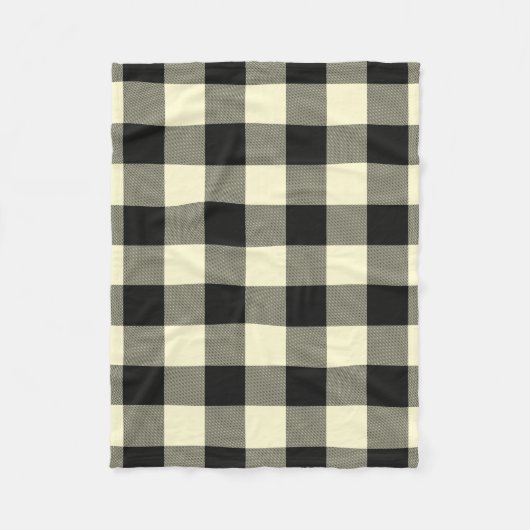 Couverture Polaire Crème de Buffle noir plaid Twill (Devant)