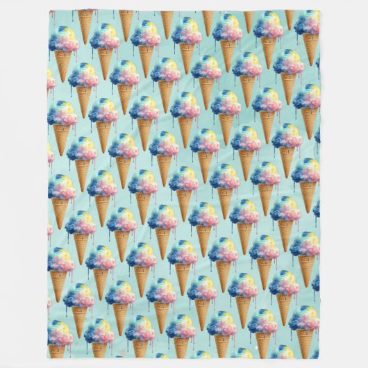 Couverture Polaire Crème Glacée (Devant)