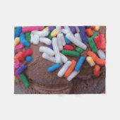 Couverture Polaire Crème glacée au chocolat foncé avec arrosage arc-e (Devant (Horizontal))