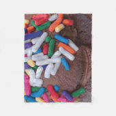 Couverture Polaire Crème glacée au chocolat foncé avec arrosage arc-e (Devant)