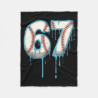 Couverture Polaire Crème glacée de baseball qui goutte 67 Six Sept Mè