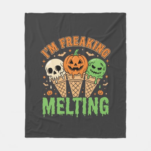 Couverture Polaire Crème Glacée Fondante Halloween (Devant)