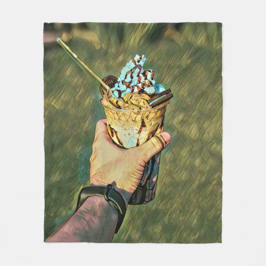 Couverture Polaire crème glacée froide cool (Devant)