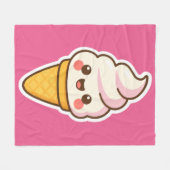 Couverture Polaire Crème glacée Kawaii douce (Devant (Horizontal))