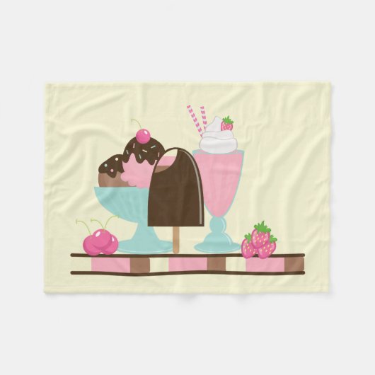 Couverture Polaire Crème glacée Traitements d'été (Devant (Horizontal))