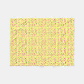 Couverture Polaire Crème jaune avec vert et rose motif chaud (Devant (Horizontal))