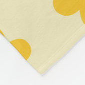 Couverture Polaire Crème jaune Tropical Floral Botanique Été (Coin)