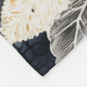 Couverture Polaire Crème noire sauvage Léopard Animal Floral (Coin)