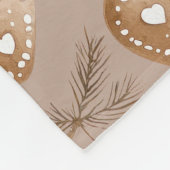 Couverture Polaire Crème pain d'épices Coeurs biscuits Noël (Coin)