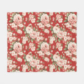 Couverture Polaire Crème pastel rose rouge (Devant (Horizontal))