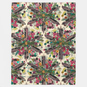 Couverture Polaire crème posy bohème (Devant)