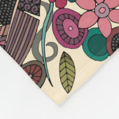 Couverture Polaire crème posy bohème (Coin)