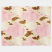 Couverture Polaire Crème rose pâle blanc Brown (Devant (Horizontal))